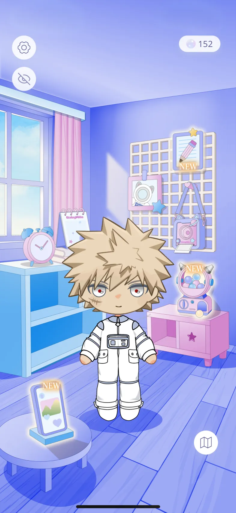 Bakugo’s room in the Milu app